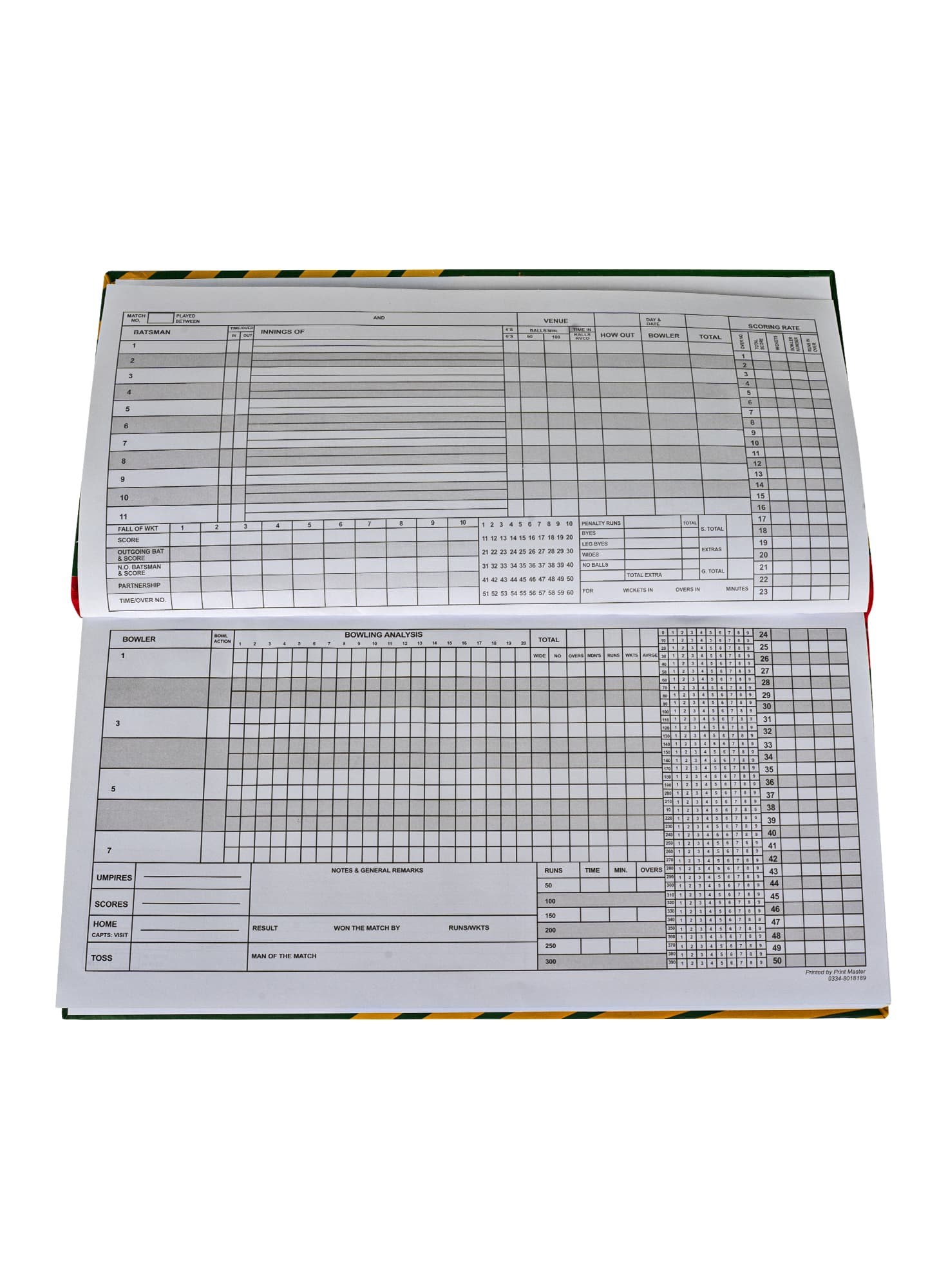 SCORE BOOK (60 INNINGS) - thumbnail 2