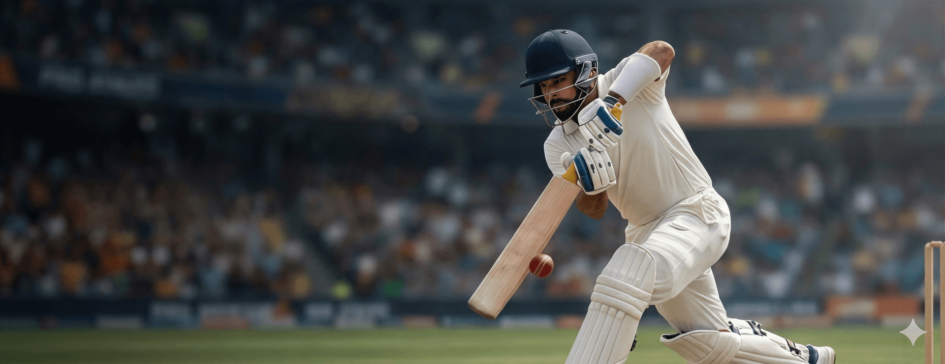 Batsman in CA gear playing a drive